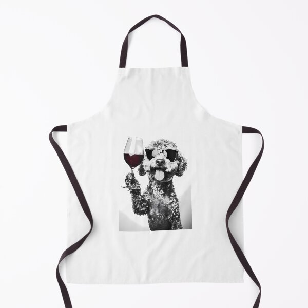 Item preview, Labradoodle Dog Drinking Red Wine Wearing Sunglasses designed and sold by war-aooldridge.