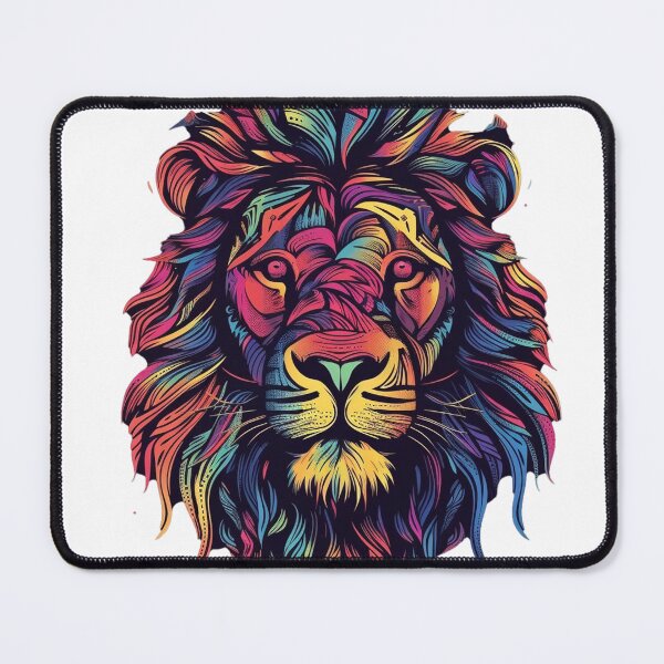 Item preview, Neon Lion - Vibrant Colored King of the Jungle designed and sold by Alphakenon.