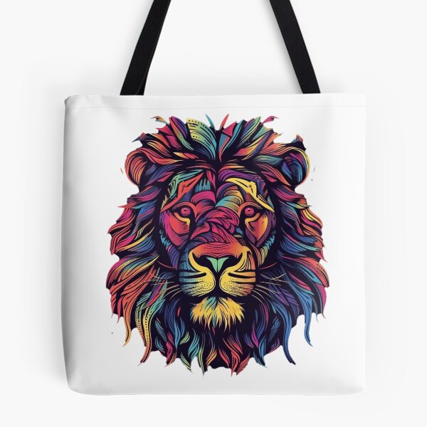 Item preview, Neon Lion - Vibrant Colored King of the Jungle designed and sold by Alphakenon.
