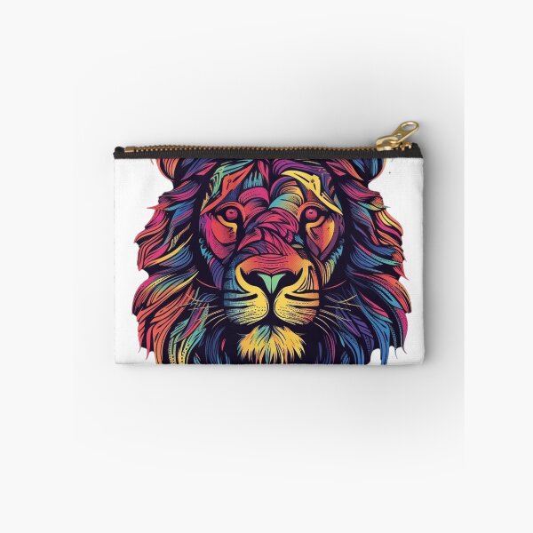 Item preview, Neon Lion - Vibrant Colored King of the Jungle designed and sold by Alphakenon.