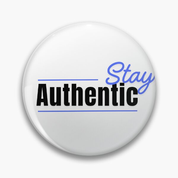 Item preview, Stay Authentic – Minimal Blue Script Typography on Black designed and sold by SeyramGraphix.