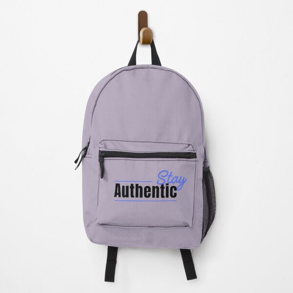 Item preview, Stay Authentic – Minimal Blue Script Typography on Black designed and sold by SeyramGraphix.