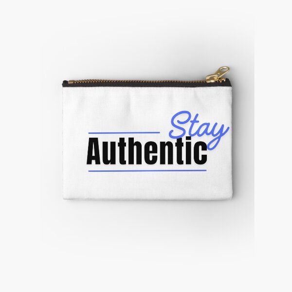 Item preview, Stay Authentic – Minimal Blue Script Typography on Black designed and sold by SeyramGraphix.