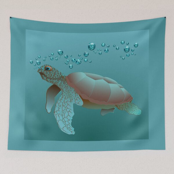 Item preview, Sea Turtle Blowing Bubbles designed and sold by Candie Witherspoon.