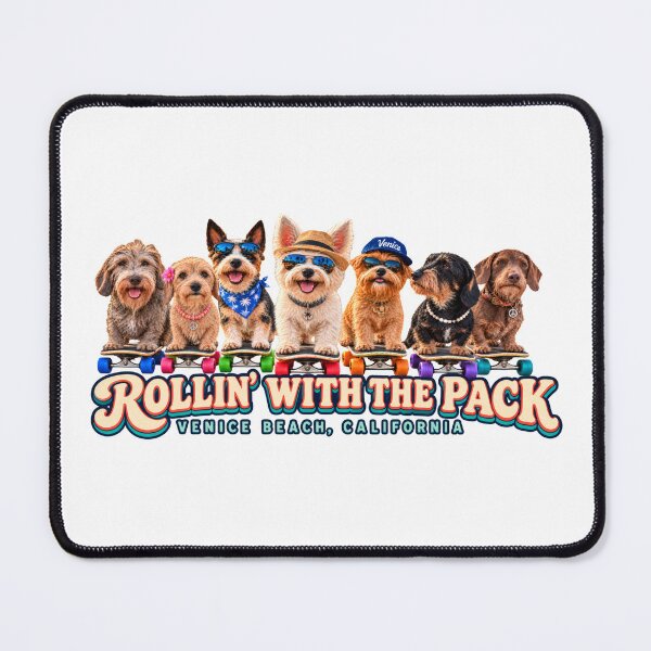 Item preview, Rollin’ With the Pack – Venice Beach Skate Dogs designed and sold by Russell Thorne.