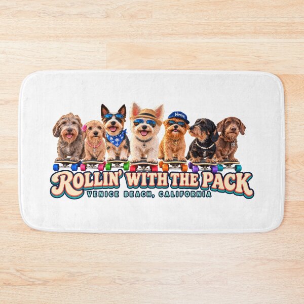 Item preview, Rollin’ With the Pack – Venice Beach Skate Dogs designed and sold by Russell Thorne.
