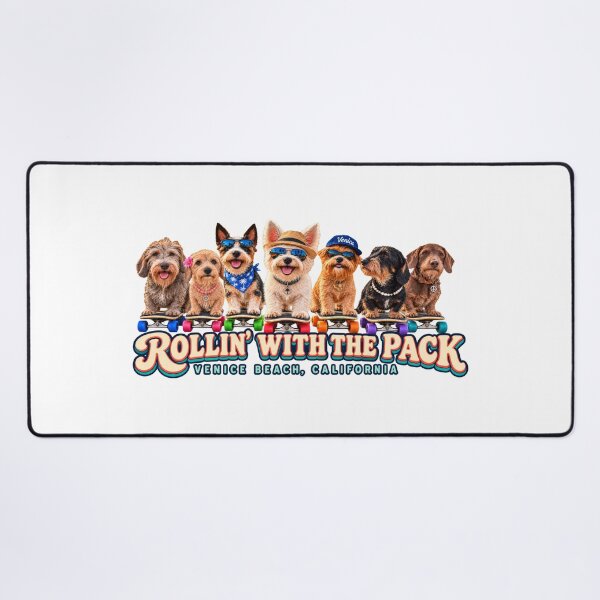 Item preview, Rollin’ With the Pack – Venice Beach Skate Dogs designed and sold by Russell Thorne.
