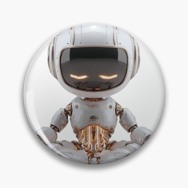 Item preview, Futuristic Monk Bot Meditating – Enlightened AI Concept Art designed and sold by Alphakenon.