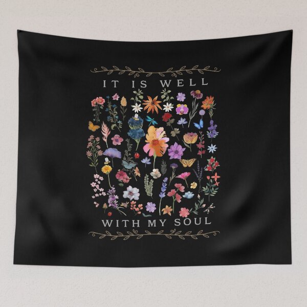 Item preview, It Is Well With My Soul Floral Watercolor  designed and sold by Kaliundt.