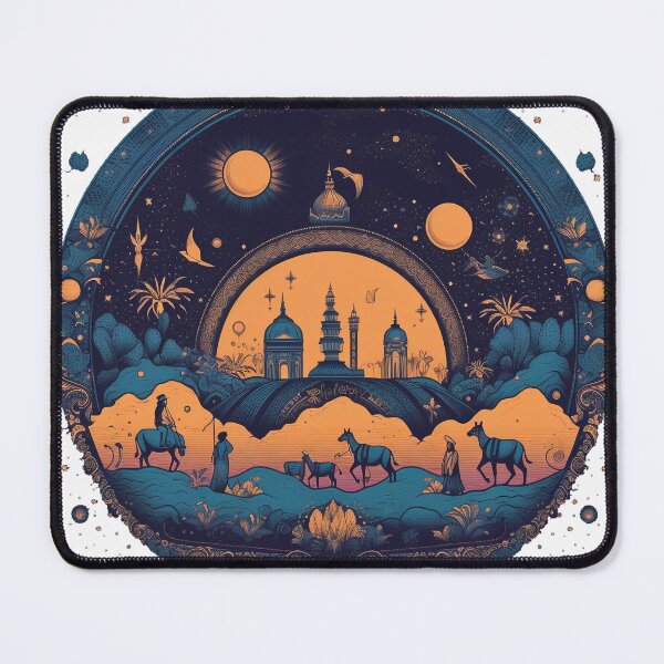 Item preview, Arabian Moonlight - A Stunning and Enchanting Artwork on Redbubble designed and sold by Alphakenon.