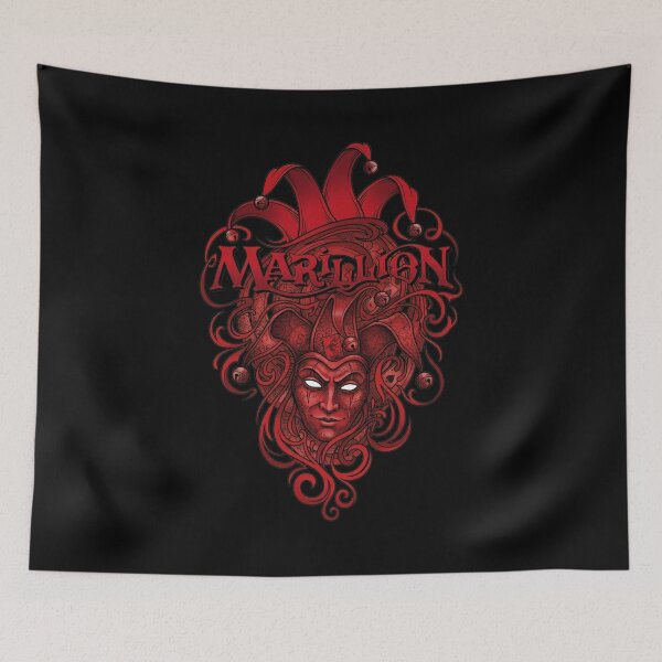Item preview, Gothic Jester Court Mask Ornate Red Line Art designed and sold by DovieBahringer.