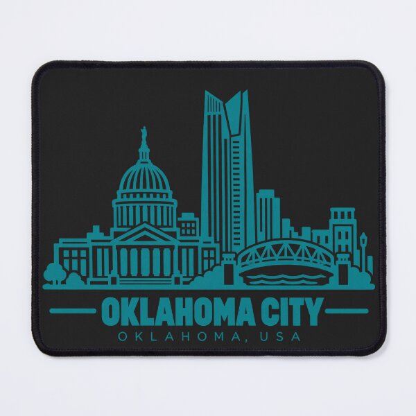 Artikelvorschau, Oklahoma City, Oklahoma, USA – Skyline-Poster (Linienzeichnung) entworfen und verkauft von CMYKStudio.