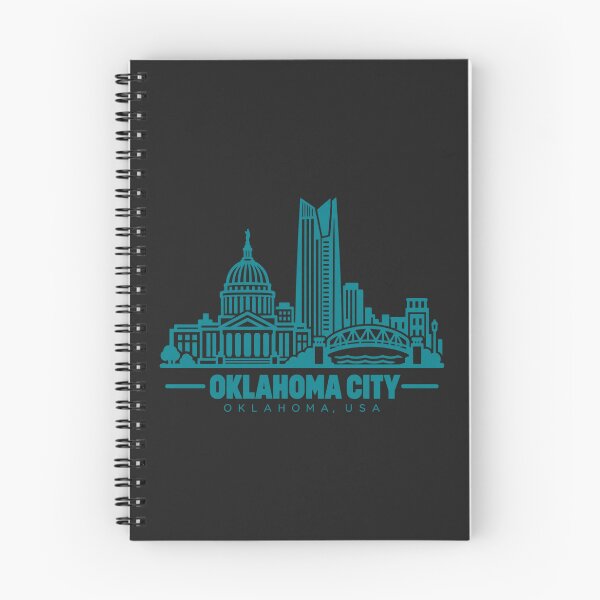 Artikelvorschau, Oklahoma City, Oklahoma, USA – Skyline-Poster (Linienzeichnung) entworfen und verkauft von CMYKStudio.