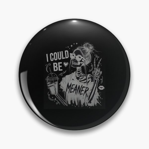 Item preview, I Could Be Meaner Skeleton Peace Sign Coffee designed and sold by Kaliundt.