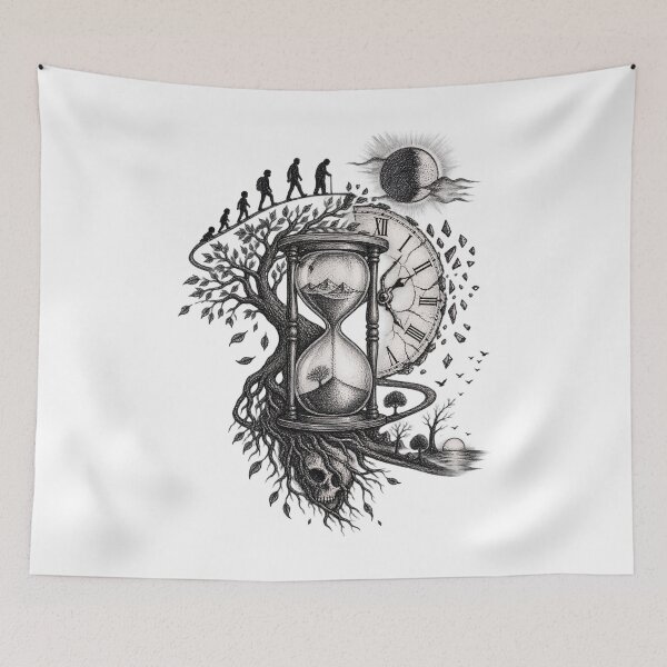 Item preview, The Passage of Time Gothic Surrealist Ink Art designed and sold by optimusprime39.