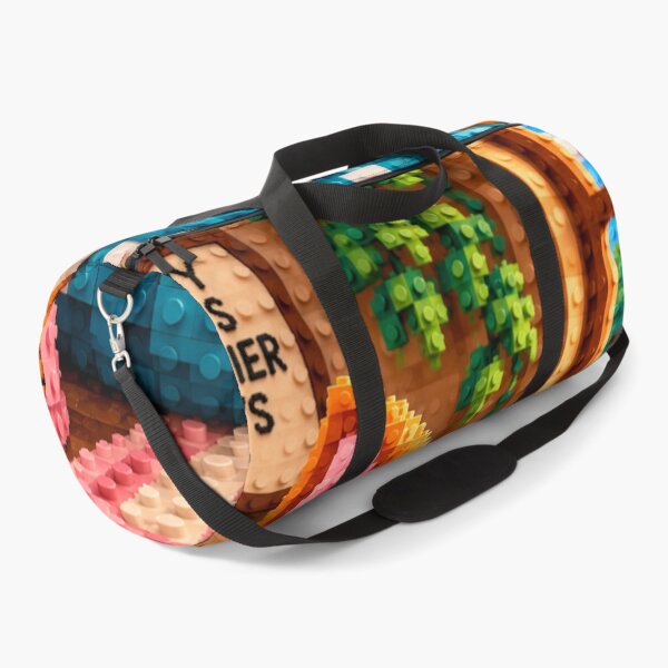 Item preview, Sleeping Orange Cat on a Cozy Cushion – Colorful Building Block Mosaic Art designed and sold by WildWhimsy Art.