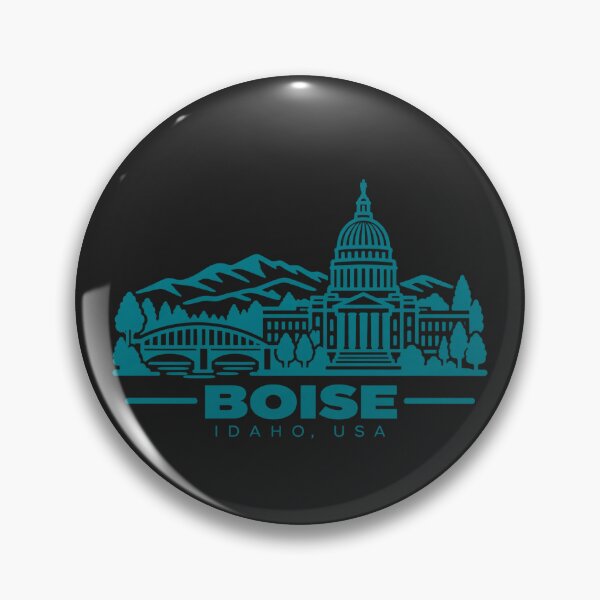 Artikelvorschau, Boise Idaho USA Linienkunst-Skyline-Poster entworfen und verkauft von CMYKStudio.