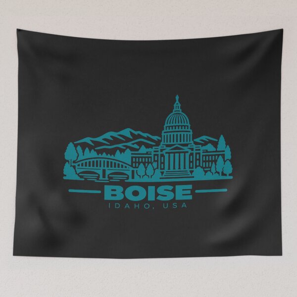 Item preview, Boise Idaho USA Line Art Skyline Poster designed and sold by CMYKStudio.