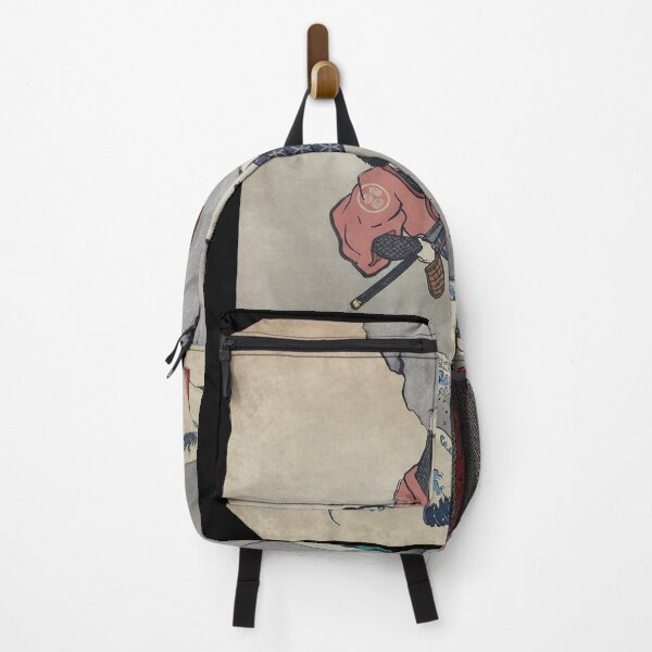 Item preview, Samurai Climbing Ukiyo-e Wave Art designed and sold by SADIERMANN.