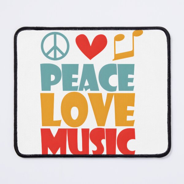 Item preview, Peace Love Music Graphic Design for Music Lovers and Peace Enthusiasts designed and sold by CAROLINE MARTINS.