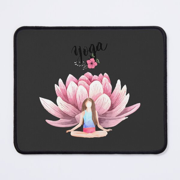 Item preview, Serene Yoga Woman with Lotus Flower Illustration for Mindfulness and Meditation designed and sold by carlottamascolo.