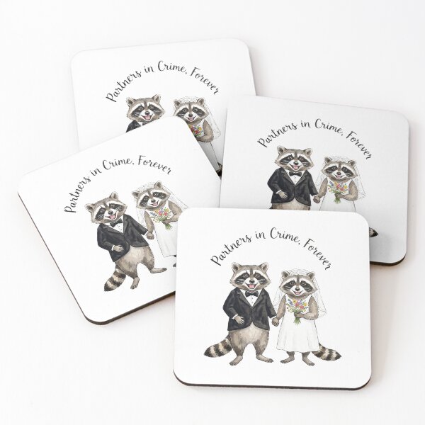 Item preview, Raccoon Wedding Bouquet Standing designed and sold by Tiffany Roy.