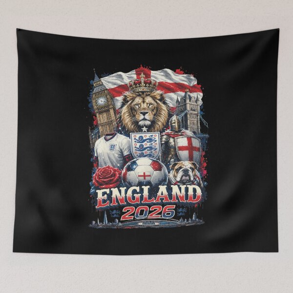 Item preview, England Lion Knight Soccer Rose Bulldog Flag 2026 Art designed and sold by SADIERMANN.