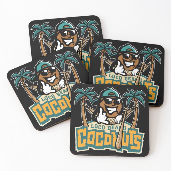 Item preview, Loco Beach Coconuts Retro Cartoon Palm Tree Design designed and sold by SADIERMANN.