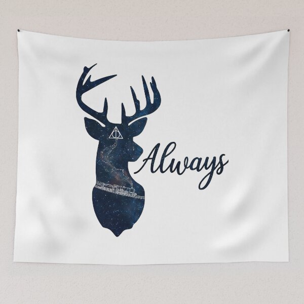 Item preview, Magic Deer Stag Silhouette Starry Galaxy Night Art designed and sold by DovieBahringer.