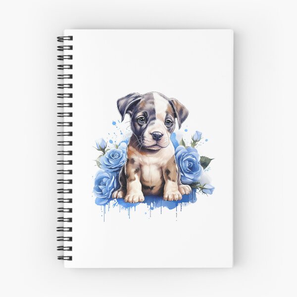 Item preview, Blue Rose Puppy | Elegant Floral Aesthetic Art designed and sold by Mandayartstudio.