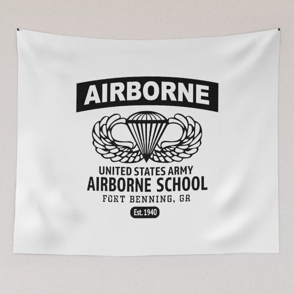 Item preview, Retro Military Airborne School Parachute Wings Emblem designed and sold by DovieBahringer.