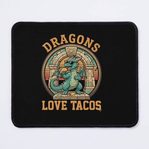 Item preview, Dragons Love Tacos Cute Retro Fantasy Graphic Design designed and sold by Ostericaimusa.