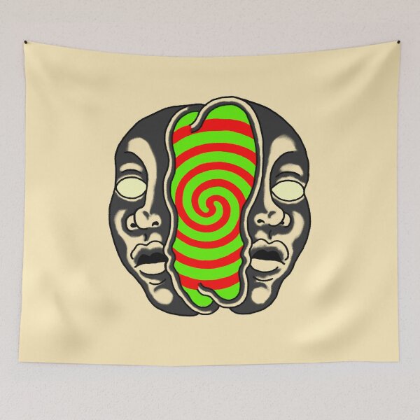 Item preview, Split Head Hypnotic Spiral Art designed and sold by MARCOSURREAL.