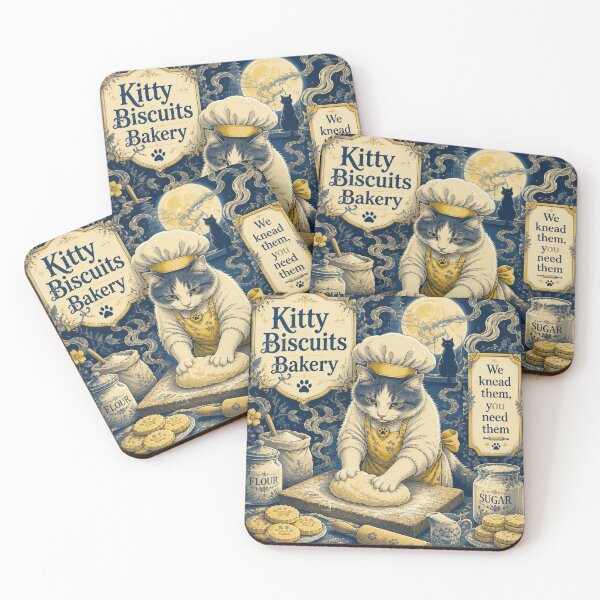 Item preview, Kitty Biscuits Bakery- Vintage Sugar Cookies designed and sold by Shelley Loewnau-Jones Studio.