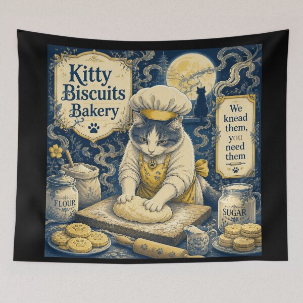 Item preview, Kitty Biscuits Bakery- Vintage Sugar Cookies designed and sold by Shelley Loewnau-Jones Studio.