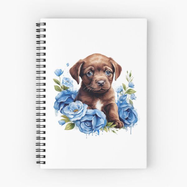 Item preview, Blue Rose Puppy | Elegant Floral Aesthetic Art designed and sold by Mandayartstudio.