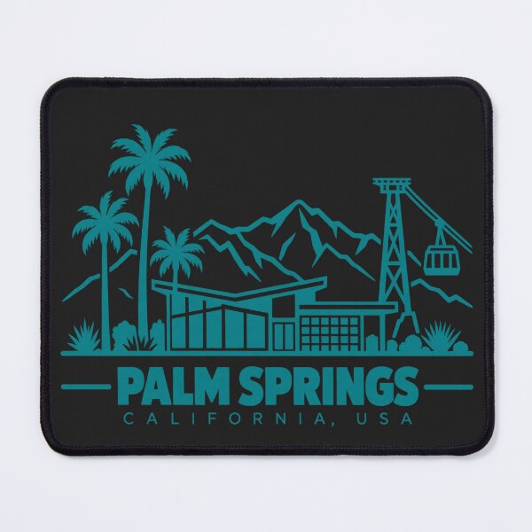 Artikelvorschau, Palm Springs, Kalifornien, USA – Reiseposter im Strichzeichnungsstil entworfen und verkauft von CMYKStudio.