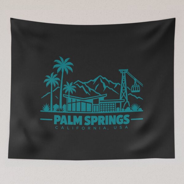 Item preview, Palm Springs California USA Line Art Travel Poster designed and sold by CMYKStudio.