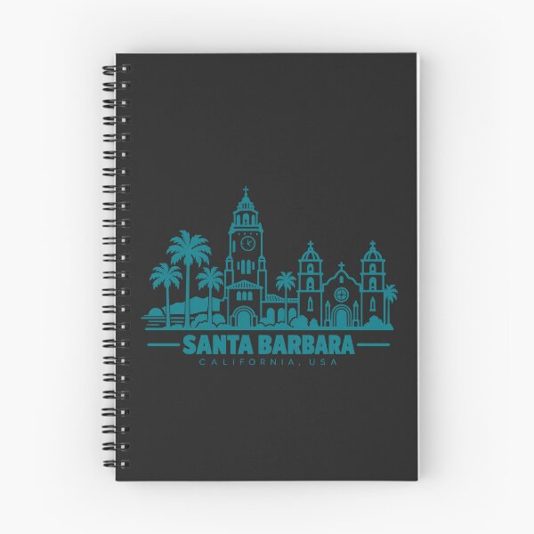 Item preview, Santa Barbara California USA Line Art Skyline Poster designed and sold by CMYKStudio.