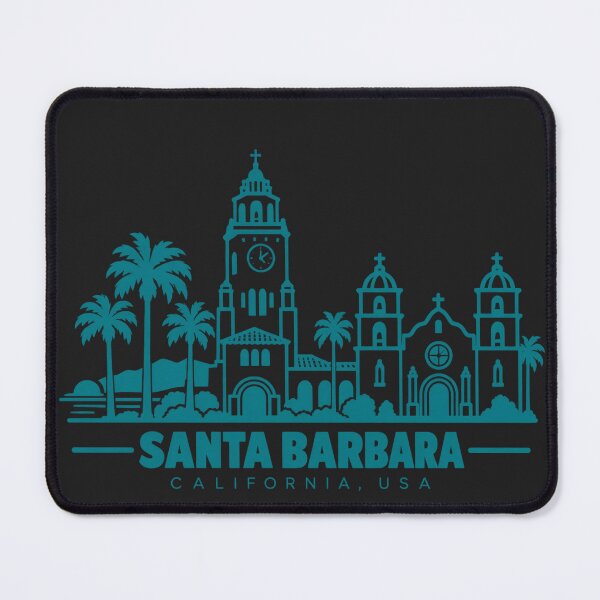 Item preview, Santa Barbara California USA Line Art Skyline Poster designed and sold by CMYKStudio.