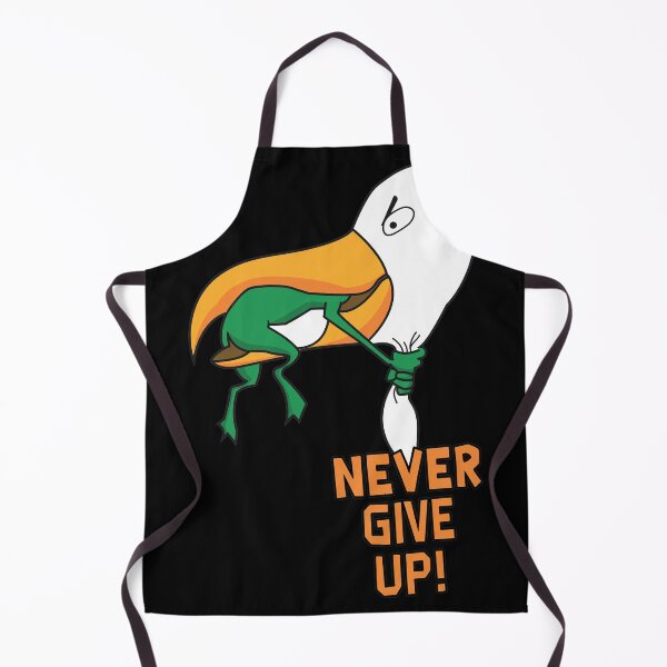Item preview, Pelican Frog Never Give Up Funny Cartoon designed and sold by KENNETHPAGANJON.