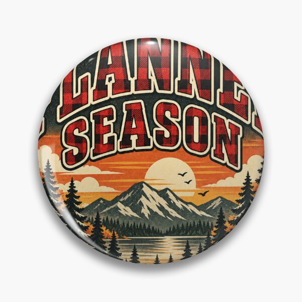 Item preview, Flannel Season Buffalo Plaid Fall Outdoor Badge designed and sold by ys96.