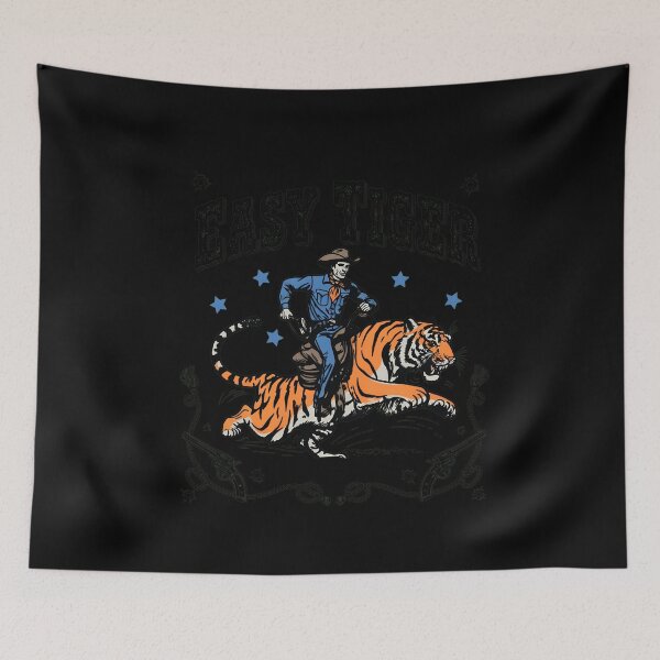 Item preview, Easy Tiger Cowboy Riding Tiger  Art designed and sold by Kaliundt.