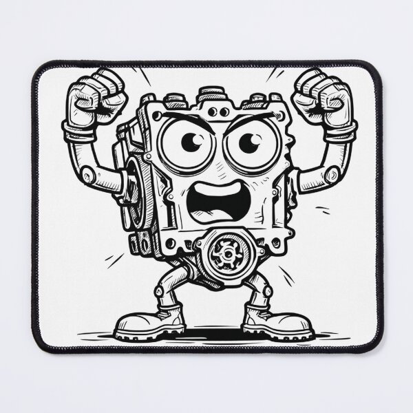 Item preview, Beast Mode Engine Block – Cartoon Muscle Car Character Design designed and sold by Alphakenon.