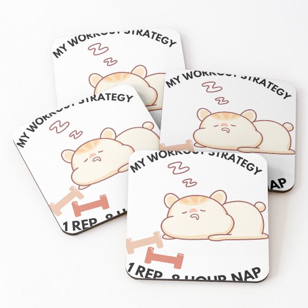 Item preview, Funny Gym Cat Workout Strategy 1 Rep 8 Hour Nap Sticker designed and sold by SoukaArtStore.
