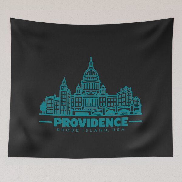 Item preview, Providence Rhode Island USA Line Art Skyline Poster designed and sold by CMYKStudio.
