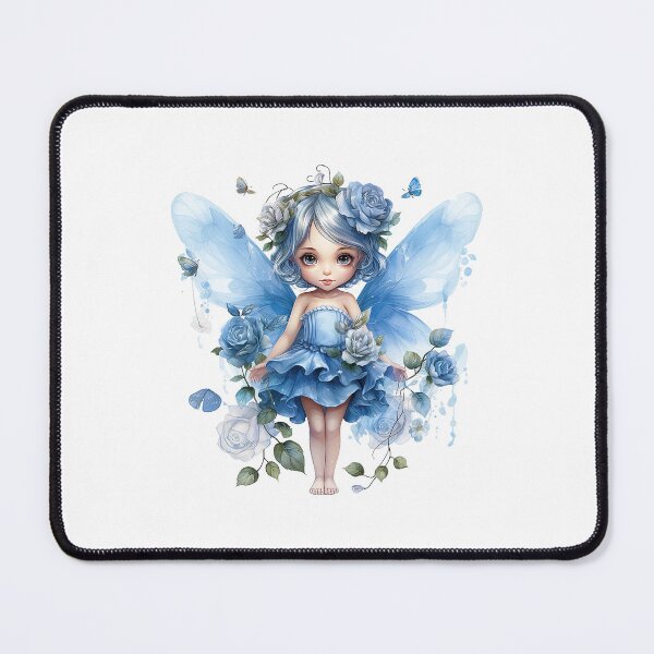 Item preview, Blue Rose Fairy | Elegant Floral Aesthetic Art designed and sold by Mandayartstudio.