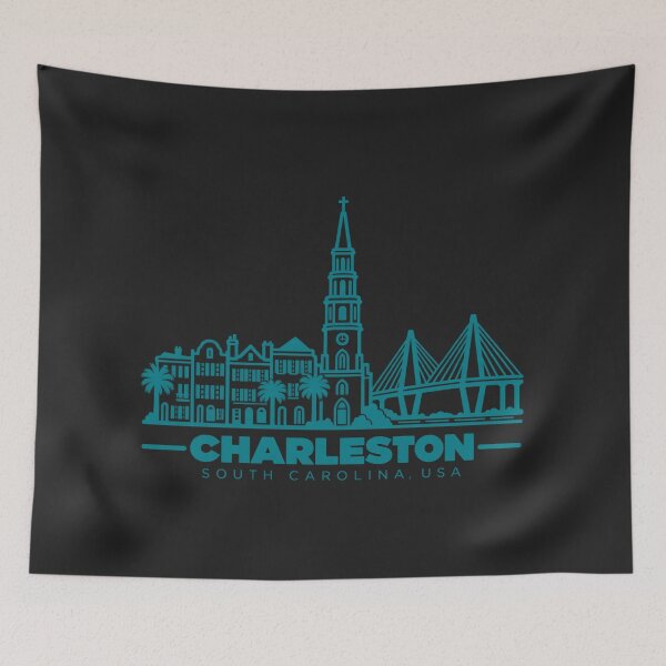Artikelvorschau, Charleston South Carolina USA – Wahrzeichen-Poster (Linienzeichnung) entworfen und verkauft von CMYKStudio.