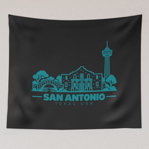 Item preview, San Antonio Texas USA Line Art Skyline Poster designed and sold by CMYKStudio.