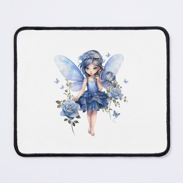 Item preview, Blue Rose Fairy | Elegant Floral Aesthetic Art designed and sold by Mandayartstudio.